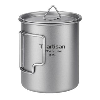 Ti artisan【特价清仓捡漏】纯钛水杯家用钛杯子户外便携式折叠手柄马克杯 300ML老柄钛杯