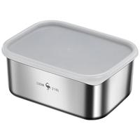 三四钢316L不锈钢保鲜盒饭盒餐盒食品级肉类冰箱冷冻分装3个装