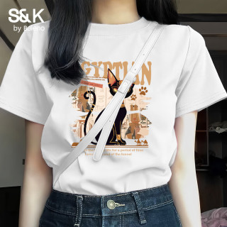 班尼路 S&K 纯棉短袖T恤女2026年夏装女装新款时尚甜美可爱休闲百搭上衣