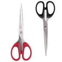 deli 得力 180mm 家用办公剪刀 2把装 红黑组合 33215