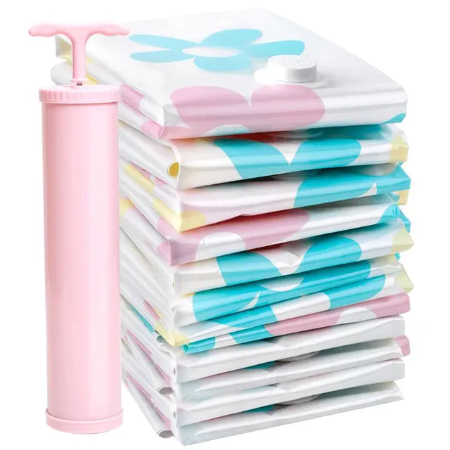 DR.STORAGE 收纳博士 压缩袋套装 太阳花 13件套(特大号3+中号3+小号3+手卷3+手泵1)