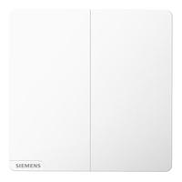 西门子(SIEMENS)墙壁开关插座面板 皓彩系列米绒白 哑光奶油风 二位中途开关