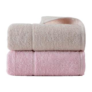 GRACE 洁丽雅 W0389 毛巾套装 2条装 34*76cm 100g 红色+米色