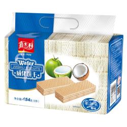 嘉士利 威化饼干零食早餐点心夹心饼干 椰味389g+65g/袋 办公室零食代餐