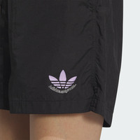 adidas简约舒适运动短裤女装夏季阿迪达斯三叶草   黑色   XL