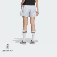 adidas简约舒适运动短裤女装夏季阿迪达斯三叶草   浅蓝   XS