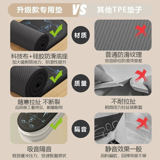 羽豪健腹轮跪垫腹肌轮垫子卷腹轮加厚体位垫防滑隔音减震垫 150*60cm体位垫【专业引导线】
