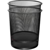 百家好世 12L金属网垃圾桶家用客厅厨房卧室清洁桶办公铁丝纸篓 2个装