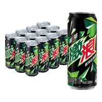 百事可乐 激浪  爆爽柠檬味 能量可乐型汽水 饮料 饮品 整箱 激浪 330ml*12（细长罐）