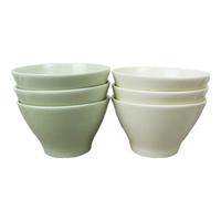 肃匠肃匠餐具套装简约陶瓷盘子碗套装纯色釉下彩奶油风家用碗碟套松露 5英寸斗笠碗6只(混色) 6头