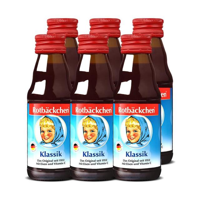 Rotbäckchen 铁维他含维生素C液体铁剂葡萄糖酸亚铁口服营养液125ml *6支装