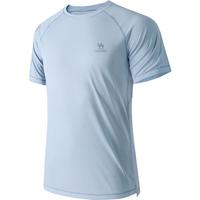 骆驼（CAMEL）速干运动T恤男透气跑步短袖上衣 J15BAILP022 涧水蓝 M 【男】P022，涧水蓝