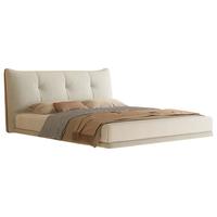 Sleemon 喜临门 现代简约科技布软床 舒适软靠排骨架床 仲夏夜奶白悬浮款1.8x2米