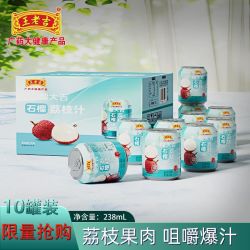 王老吉 wanglaoji 王老吉 荔枝果汁果肉238ml*10罐