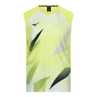 美津浓（MIZUNO）速干运动服背心亲肤透气短袖羽毛球排球 果绿72CA43Z531【单上衣】 S