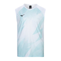 美津浓（MIZUNO）速干运动服背心亲肤透气短袖羽毛球排球 本白72CA43Z502【单上衣】 5XL