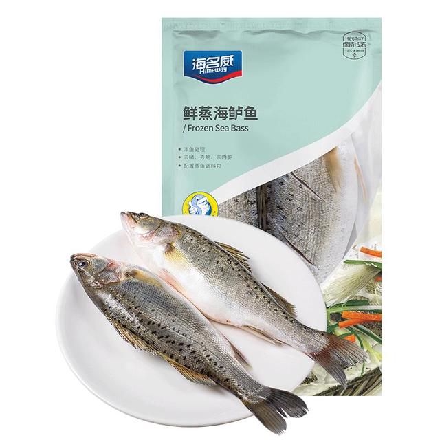 海名威 HAIMINGWEI 海名威 深海冷冻三去海鲈鱼 880g/2条