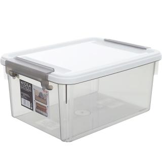 禧天龙 塑料透明收纳盒整理箱 石青盖透明3个装