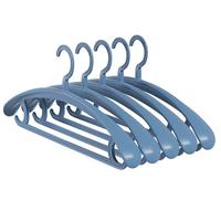晟旎尚品衣架无痕晾衣架塑料加宽加长45CM宽肩晒衣服挂撑子防滑 10只装 【升级版蓝色】 45CM加长10只装