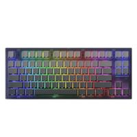 腹灵 FL·ESPORTS FL750系列 有线/蓝牙/2.4G三模机械键盘 黑曜石面墨影侧刻 凯华银轴