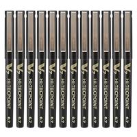 PILOT 百乐 BX-V7 拔帽中性笔 黑色 0.7mm 12支装