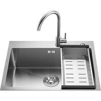 VATTI 华帝 092123L+061100 不锈钢水槽+冷暖龙头 600*450mm