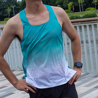QUIY跑步背心超轻速干透气风洞竞速马拉松男无痕压胶背心 【160-170斤】