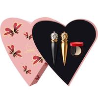 Christian Louboutin 丝绒哑光唇膏套装 (黑管#001M 3.8g+金管#385 3.8g) 爱熠星河双支限定礼盒