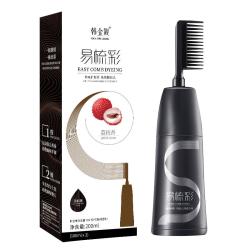 韩金靓 易梳彩染发露 #701号栗棕黑色 200ml