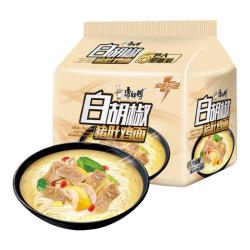 康师傅 方便面 黑白胡椒 白胡椒猪肚鸡面五连包102g*5 泡面袋装 方便食品