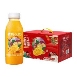 依能 芒果百香果混合果汁饮料 节日送礼礼盒350ml*15瓶 聚会整箱装