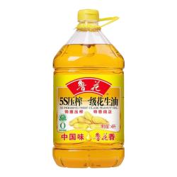 鲁花 5S压榨一级花生油 4L