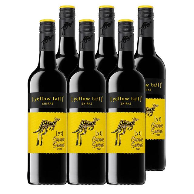 移动端、京东百亿补贴：黄尾袋鼠 缤纷系列西拉红葡萄酒750ml*6瓶 智利进口