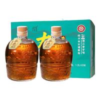 圣塔绍兴黄酒本色原酒无焦糖色二十年陈花雕酒手工纯粮黄酒玻璃坛 甜型 20年陈 1.5L 2坛 礼盒装