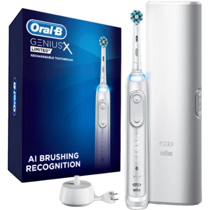  Oral-B/欧乐B 智能 成人电动牙刷+替换刷头+旅行盒  白色