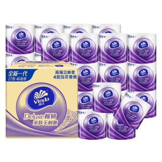 维达 棉韧立体美有芯卷纸4层140节30卷