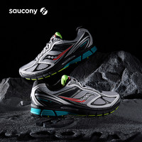 Saucony索康尼PROGRID GUIDE 7男女缓震耐磨防滑千禧复古休闲鞋 灰黑 38.5