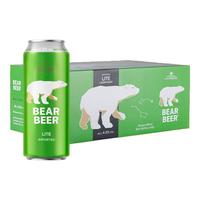 BearBeer 豪铂熊 清爽啤酒 500ml*24听