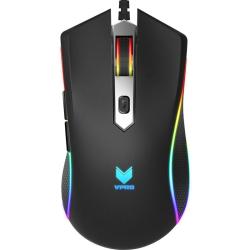 雷柏 V28S 有线鼠标 5000DPI RGB 黑色