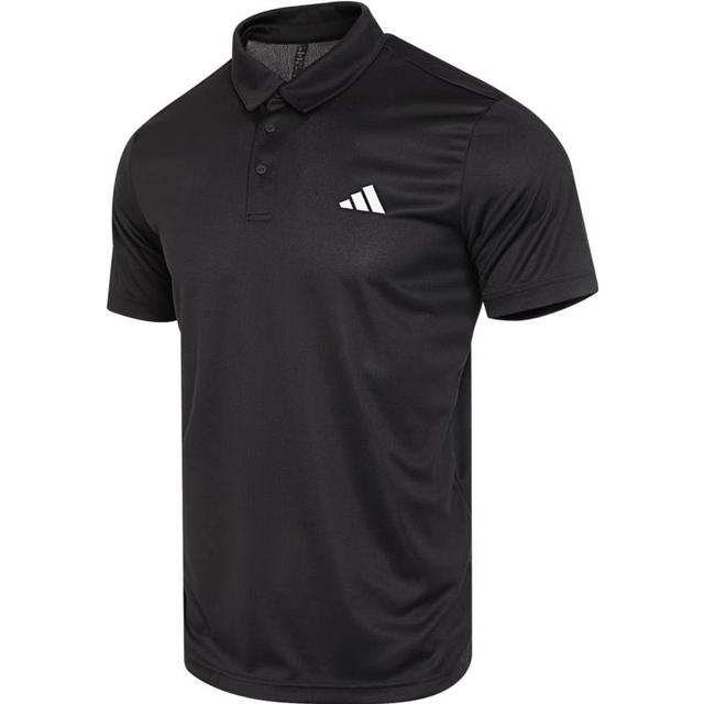 adidas 男polo衫 23夏新款运动服健身训练跑步半袖快干透气翻领短袖t恤