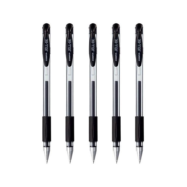 斑马牌 C-JJ100 拔帽中性笔 黑色 0.5mm 5支装