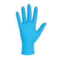 超护 一次性手套食品级丁腈橡胶厨房加厚手套检查餐饮洗碗卫生清洁 9寸蓝丁腈手套(100只/盒)小码S