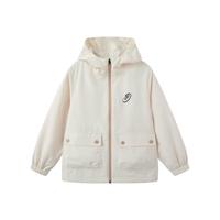 asics亚瑟士童装特氟龙三防面料儿童宽松梭织便服25年春季 米白色106 150