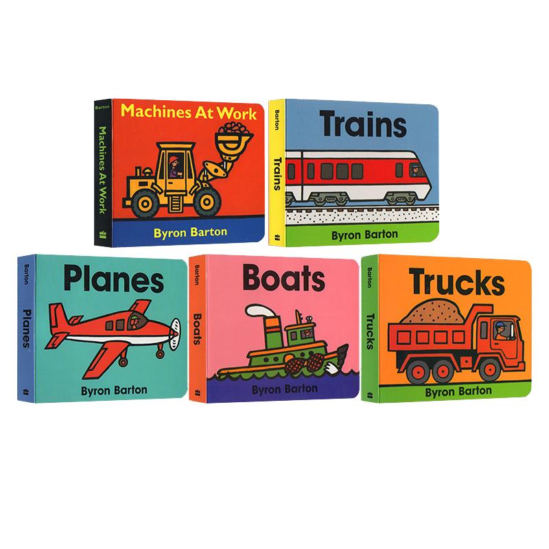 《Machines At Work+Trains+Planes+Boats+Trucks》（英文原版、套装共5册）