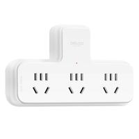 DELIXI 德力西 品字形排插 无控一转三