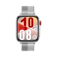 华为 WATCH FIT 4 智能手表 43mm 幻影银编织款表带
