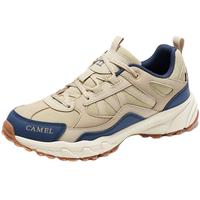 CAMEL骆驼户外徒步鞋男女春夏防滑耐磨减震低帮透气休闲运动鞋FB22236784-1 米色,女（透网款） 38