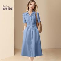 迪菲丽格 Diffie Rieger 超好看绝美连衣裙2025年夏季高级感通勤镂空衬衫裙子