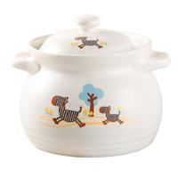 Cfcraft 泥火匠 小斑马 砂锅(19cm、3.5L、陶瓷、白色)