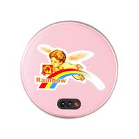 彩虹 暖手宝充电式暖手器（大小、多色可选）电热暖手炉大号无水电热饼中号暖宝小号电暖宝 加随机颜色隔热套 TB23-CP大号粉色